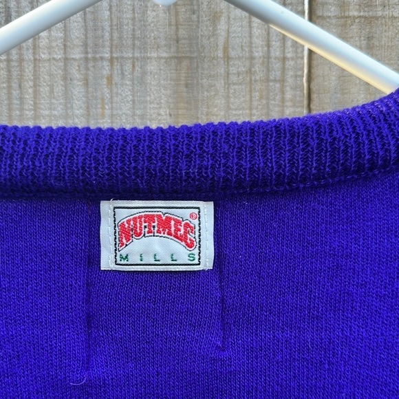 Vtg 90s Colorado Rockies Purple Knit V-Neck Sweater Mens XL Retro MLB Baseball - Picture 4 of 6